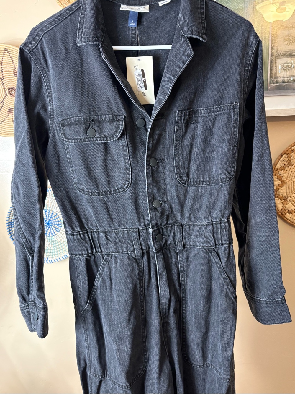 Universal Thread Black Utility Jumpsuit with Draw Waist - Picture 2 of 4